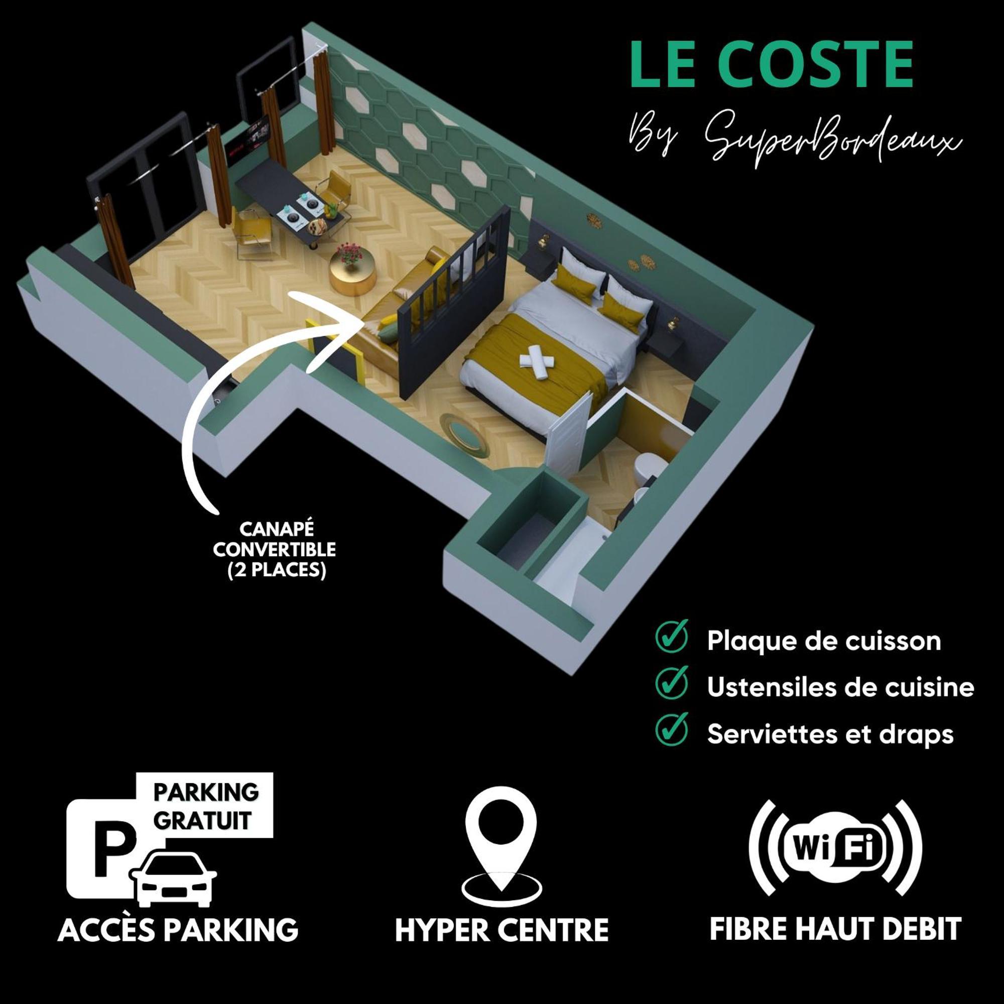 Free Parking - Self Checkin - Wifi - Netflix - City Center - Le Coste By SuperBurdeos Exterior foto